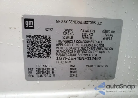 2022 Cadillac Xt4 Sport from USA, damaged, VIN 1GYFZER40NF112492